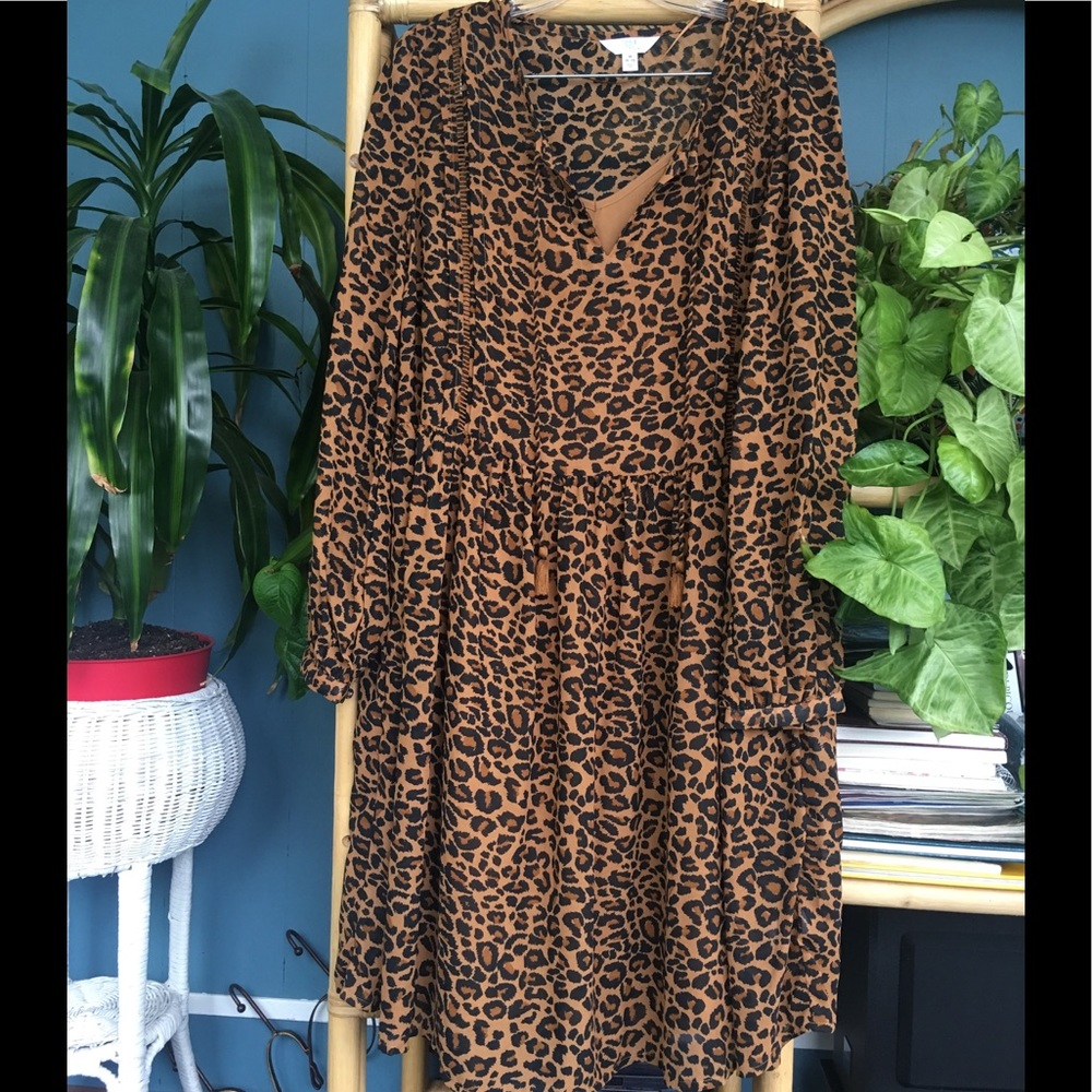Time and true women animal print dress